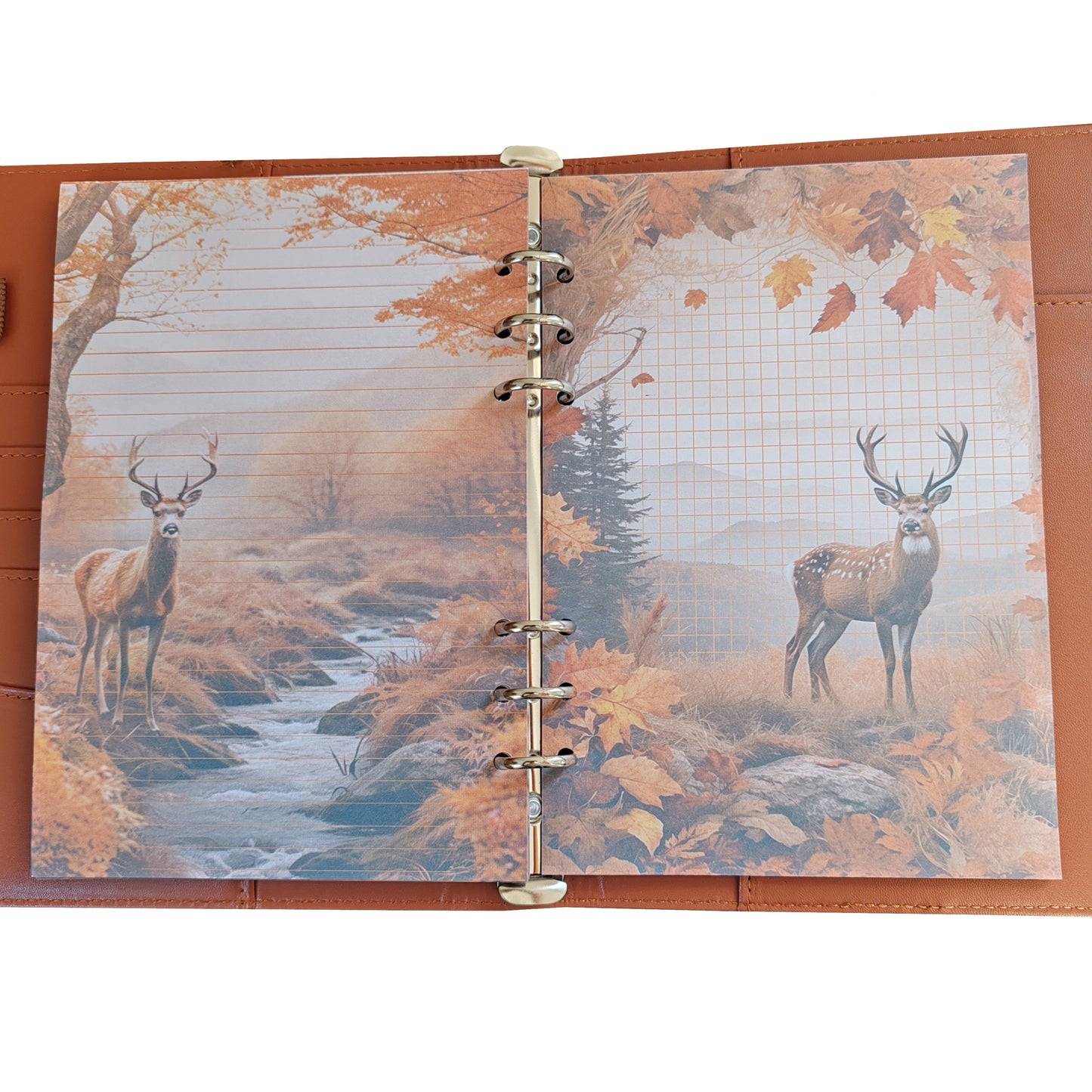Autumn Breeze Ringbucheinlagen | Motiv-Inlays Reh | 50 Seiten | DIN A5/A6