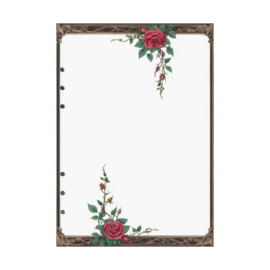 DIN A5 Ringbucheinlagen 6-fach Lochung mit Motiv | Bild Rose 13