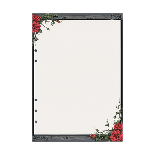 DIN A5 Ringbucheinlagen 6-fach Lochung mit Motiv | Bild Rose 14