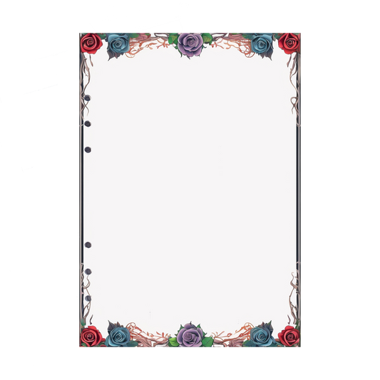 DIN A5 Ringbucheinlagen 6-fach Lochung mit Motiv | Bild Rose 15