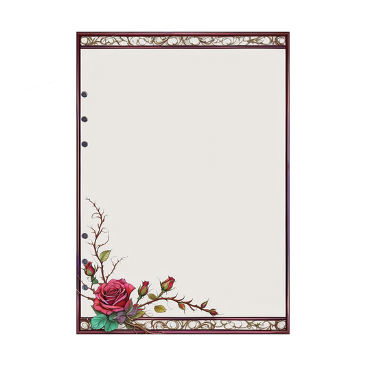 DIN A5 Ringbucheinlagen 6-fach Lochung mit Motiv | Bild Rose 19