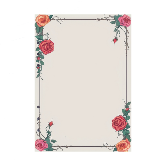 DIN A5 Ringbucheinlagen 6-fach Lochung mit Motiv | Bild Rose 21