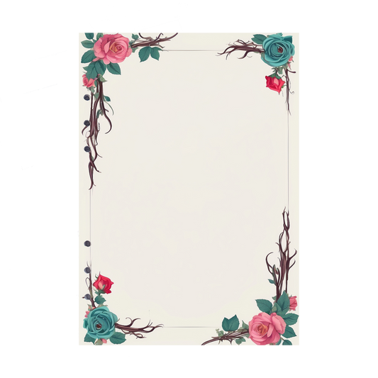 DIN A5 Ringbucheinlagen 6-fach Lochung mit Motiv | Bild Rose 22