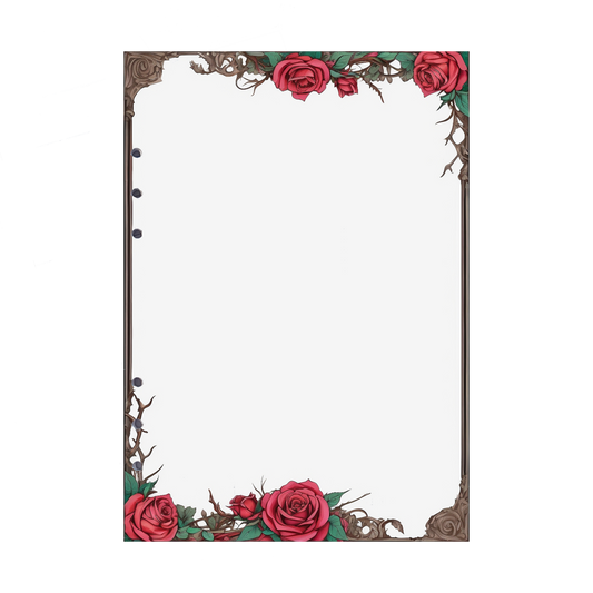 DIN A5 Ringbucheinlagen 6-fach Lochung mit Motiv | Bild Rose 23