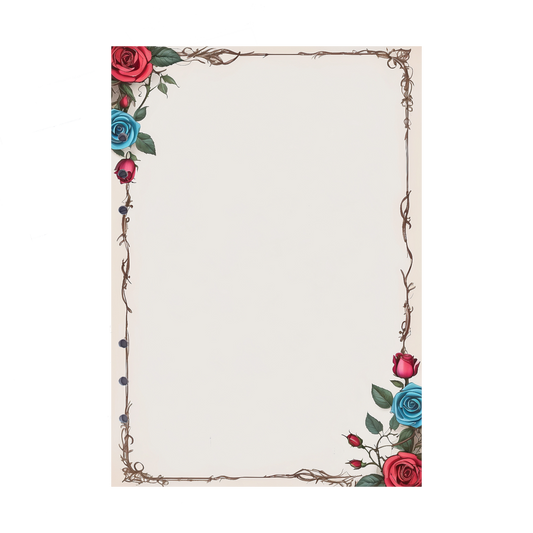 DIN A5 Ringbucheinlagen 6-fach Lochung mit Motiv | Bild Rose 24