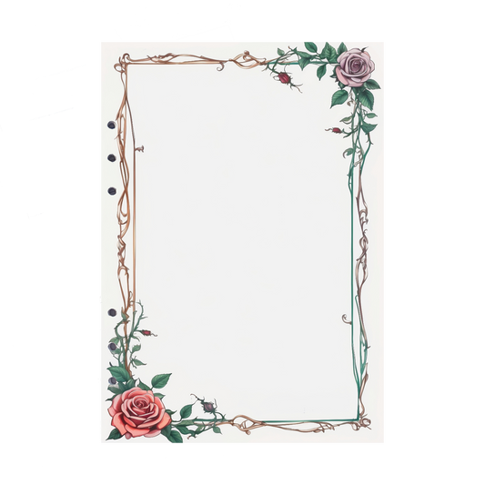 DIN A5 Ringbucheinlagen 6-fach Lochung mit Motiv | Bild Rose 3