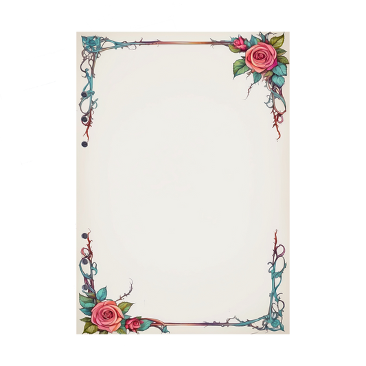 DIN A5 Ringbucheinlagen 6-fach Lochung mit Motiv | Bild Rose 4