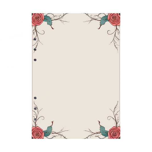 DIN A5 Ringbucheinlagen 6-fach Lochung mit Motiv | Bild Rose 5