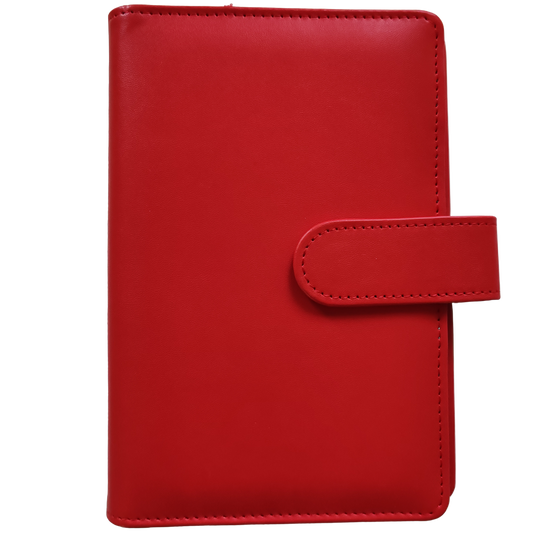 Personal Size / DIN A6 Ringbuch | Ringbinder Rot | 6-Ring-Mechanik