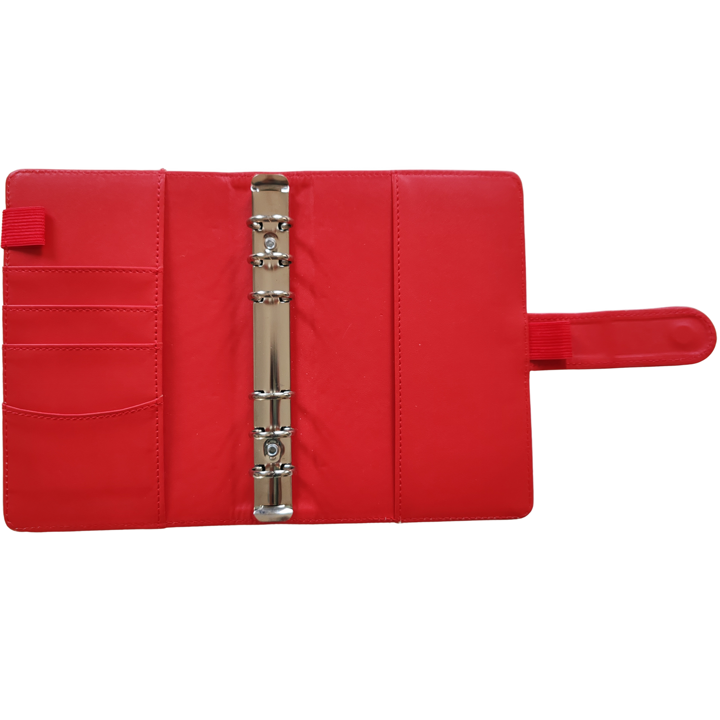 Personal Size / DIN A6 Ringbuch | Ringbinder Rot | 6-Ring-Mechanik