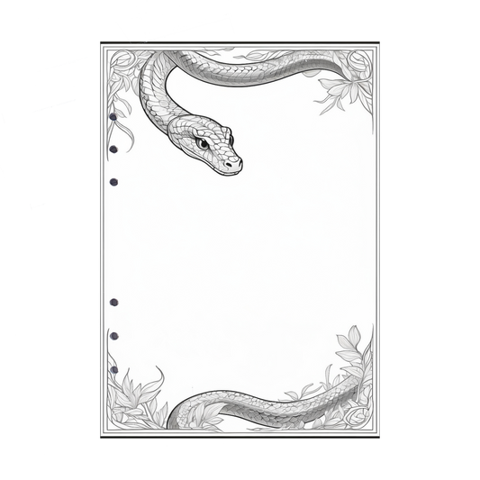 DIN A5 Ringbucheinlagen 6-fach Lochung mit Motiv | Bild Schlange 1