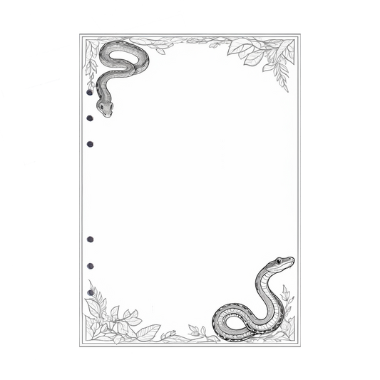 DIN A5 Ringbucheinlagen 6-fach Lochung mit Motiv | Bild Schlange 2