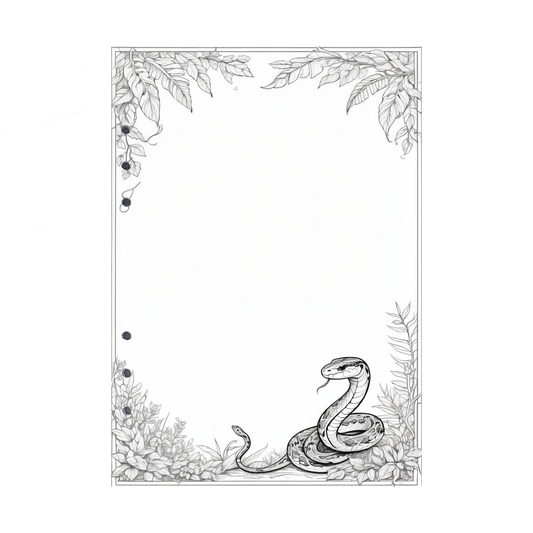 DIN A5 Ringbucheinlagen 6-fach Lochung mit Motiv | Bild Schlange 3