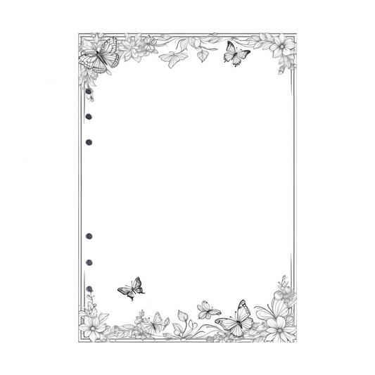 DIN A5 Ringbucheinlagen 6-fach Lochung mit Motiv | Bild Schmetterling 10