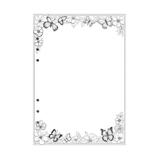 DIN A5 Ringbucheinlagen 6-fach Lochung mit Motiv | Bild Schmetterling 7