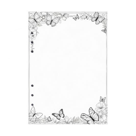 DIN A5 Ringbucheinlagen 6-fach Lochung mit Motiv | Bild Schmetterling 8