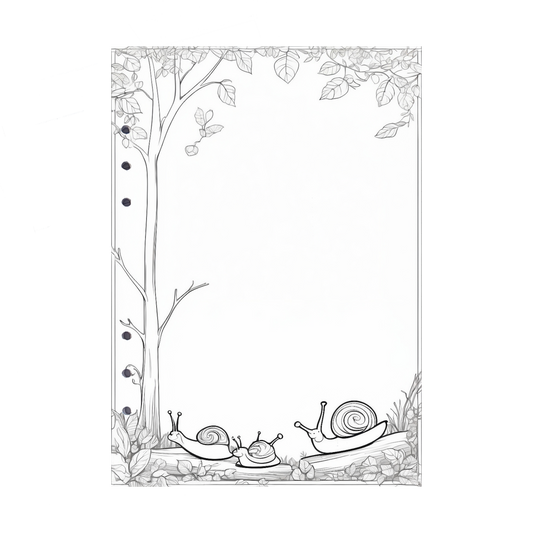 DIN A5 Ringbucheinlagen 6-fach Lochung mit Motiv | Bild Schnecke 1