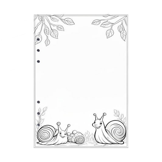 DIN A5 Ringbucheinlagen 6-fach Lochung mit Motiv | Bild Schnecke 3