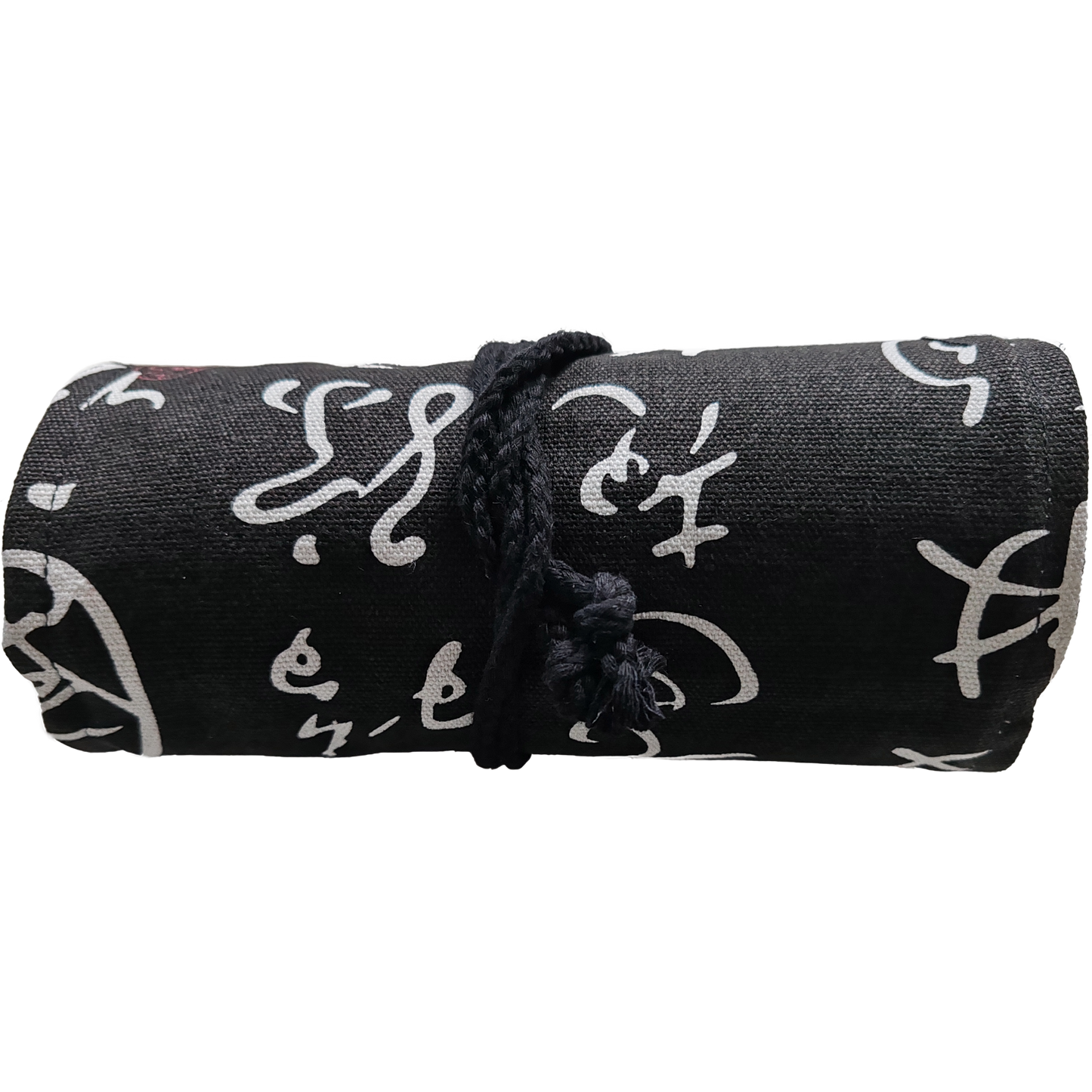 Federmäppchen | Kaligraphie-Design | Canvas | 48 Stiftplätze | Einrollbar
