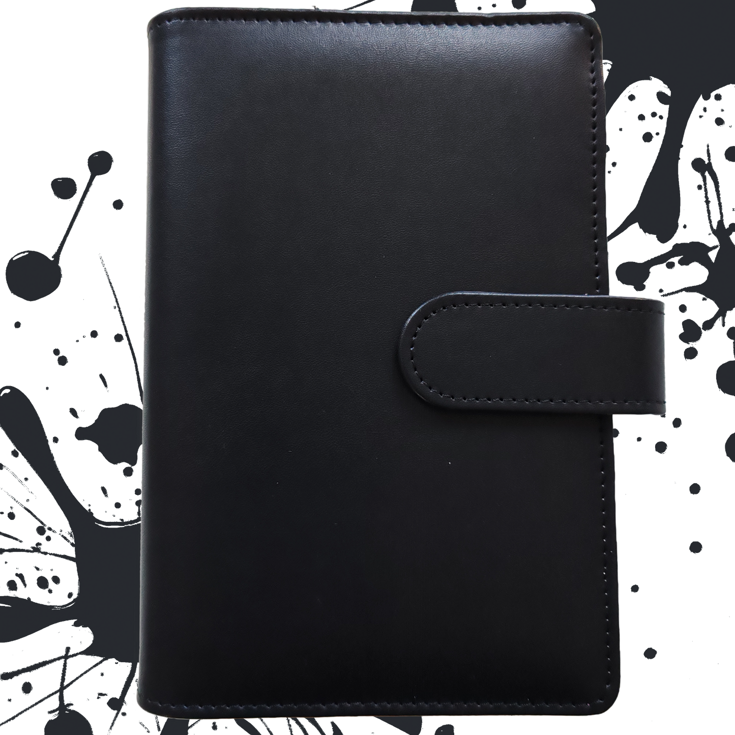 Personal Size / DIN A6 Ringbuch | Ringbinder Schwarz | 6-Ring-Mechanik