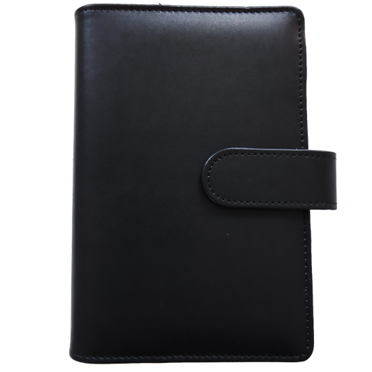 Personal Size / DIN A6 Ringbuch | Ringbinder Schwarz | 6-Ring-Mechanik