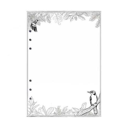 DIN A5 Ringbucheinlagen 6-fach Lochung mit Motiv | Bild Specht 1