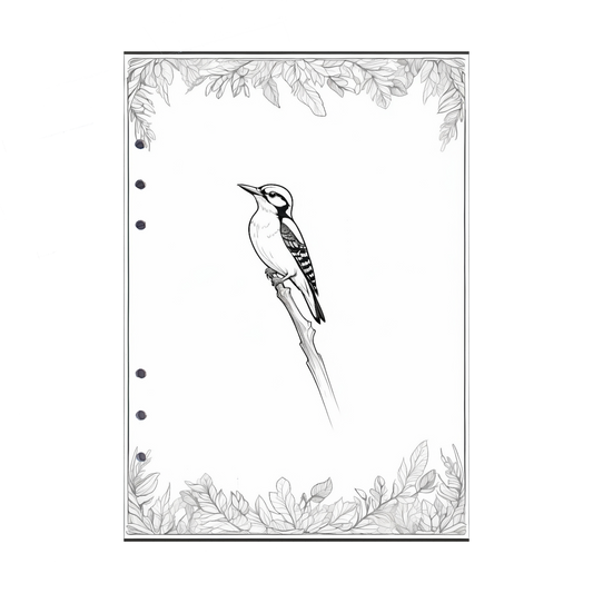 DIN A5 Ringbucheinlagen 6-fach Lochung mit Motiv | Bild Specht 2
