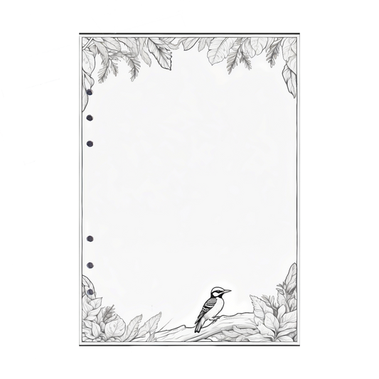 DIN A5 Ringbucheinlagen 6-fach Lochung mit Motiv | Bild Specht 3