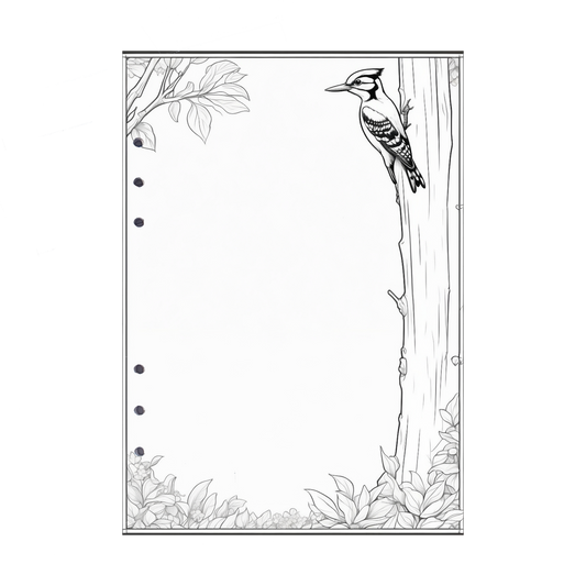 DIN A5 Ringbucheinlagen 6-fach Lochung mit Motiv | Bild Specht 4