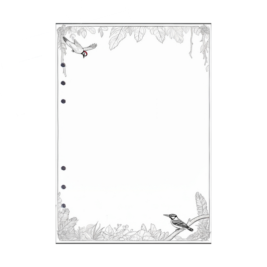 DIN A5 Ringbucheinlagen 6-fach Lochung mit Motiv | Bild Specht 6