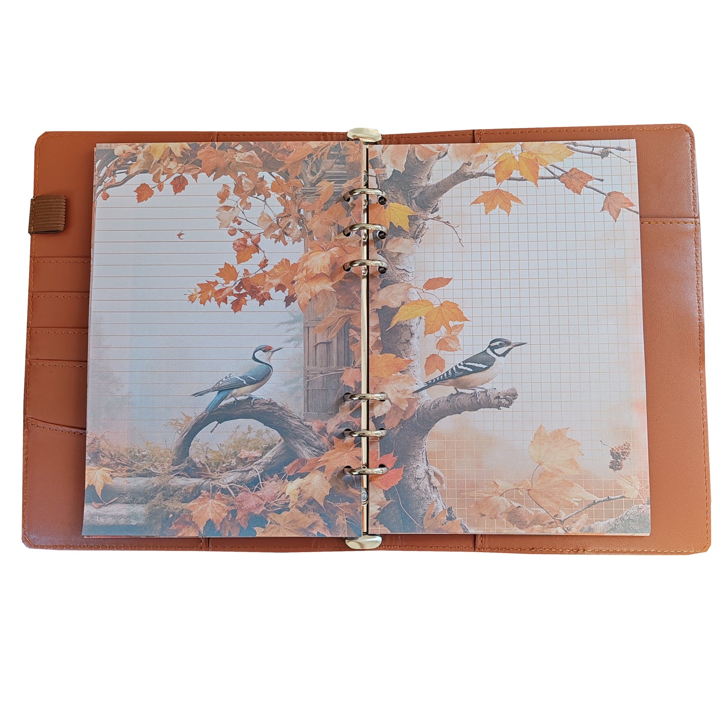 Autumn Breeze Ringbucheinlagen | Motiv-Inlays Specht | 50 Seiten | DIN A5/A6