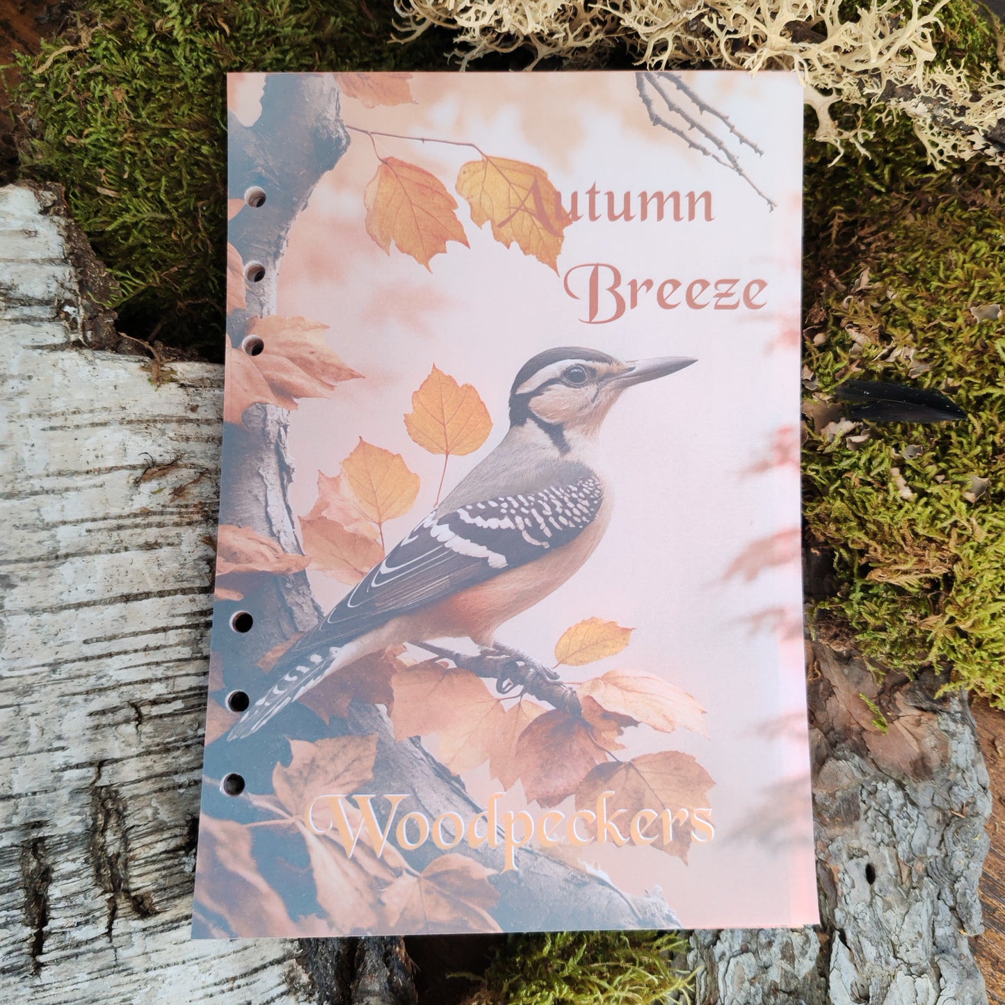 Autumn Breeze Ringbucheinlagen | Motiv-Inlays Specht | 50 Seiten | DIN A5/A6