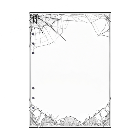 DIN A5 Ringbucheinlagen 6-fach Lochung mit Motiv | Bild Spinne 1