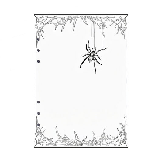 DIN A5 Ringbucheinlagen 6-fach Lochung mit Motiv | Bild Spinne 2