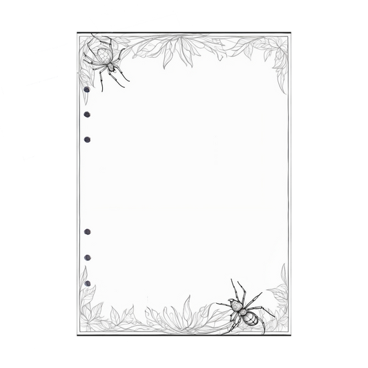 DIN A5 Ringbucheinlagen 6-fach Lochung mit Motiv | Bild Spinne 3