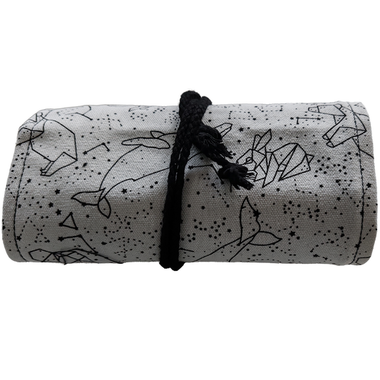 Federmäppchen | Sternbilder-Design | Canvas | 48 Stiftplätze | Einrollbar
