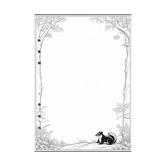 DIN A5 Ringbucheinlagen 6-fach Lochung mit Motiv | Bild Stinktier 3