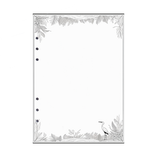 DIN A5 Ringbucheinlagen 6-fach Lochung mit Motiv | Bild Storch 3