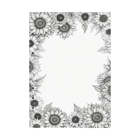 DIN A5 Ringbucheinlagen 6-fach Lochung mit Motiv | Bild Sunflower 1