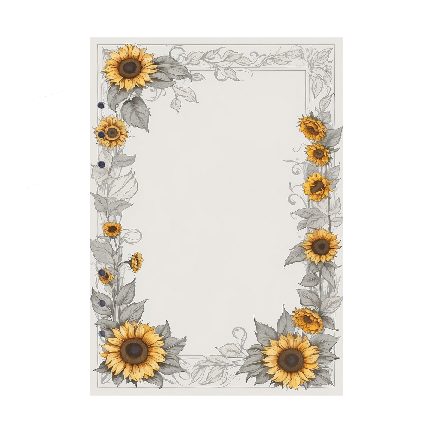 DIN A5 Ringbucheinlagen 6-fach Lochung mit Motiv | Bild Sunflower 10