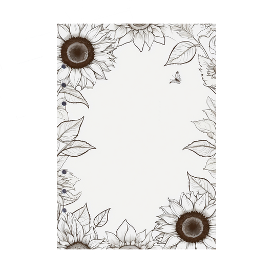 DIN A5 Ringbucheinlagen 6-fach Lochung mit Motiv | Bild Sunflower 11