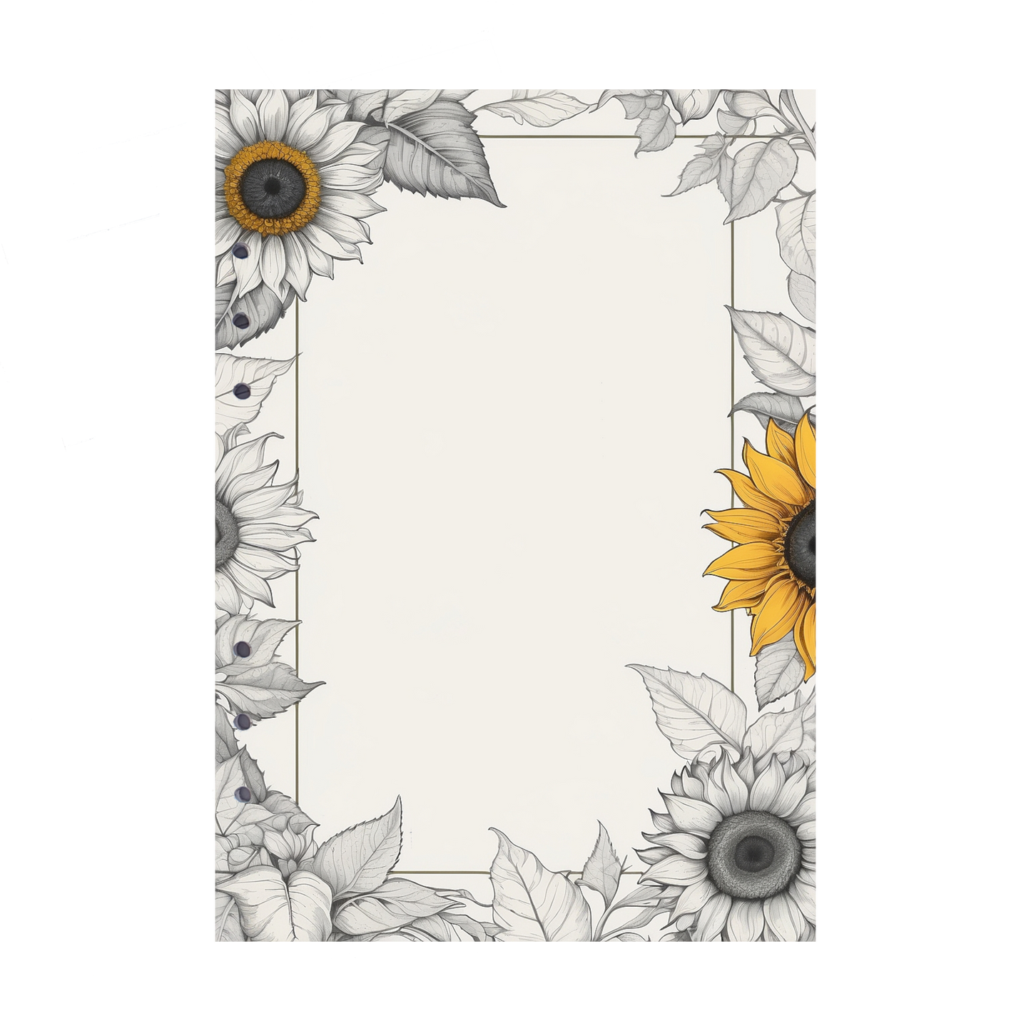 DIN A5 Ringbucheinlagen 6-fach Lochung mit Motiv | Bild Sunflower 13
