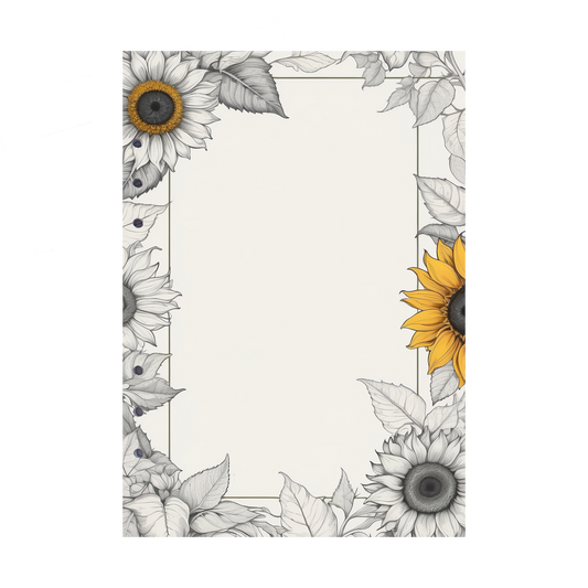 DIN A5 Ringbucheinlagen 6-fach Lochung mit Motiv | Bild Sunflower 13