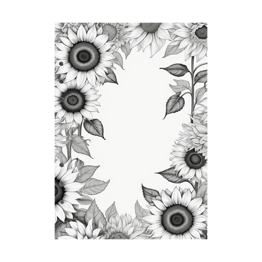 DIN A5 Ringbucheinlagen 6-fach Lochung mit Motiv | Bild Sunflower 15