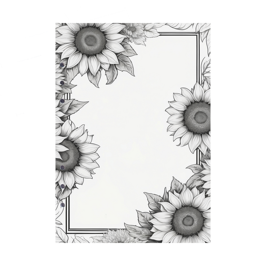 DIN A5 Ringbucheinlagen 6-fach Lochung mit Motiv | Bild Sunflower 16