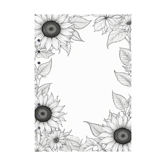 DIN A5 Ringbucheinlagen 6-fach Lochung mit Motiv | Bild Sunflower 19