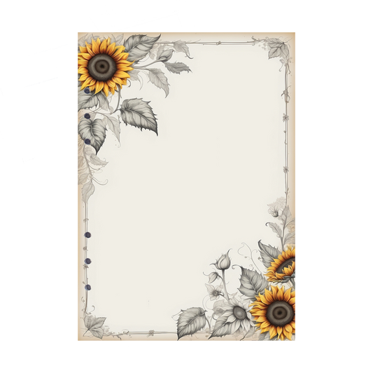 DIN A5 Ringbucheinlagen 6-fach Lochung mit Motiv | Bild Sunflower 2