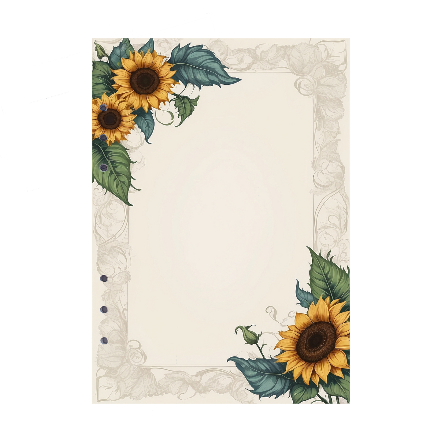 DIN A5 Ringbucheinlagen 6-fach Lochung mit Motiv | Bild Sunflower 21