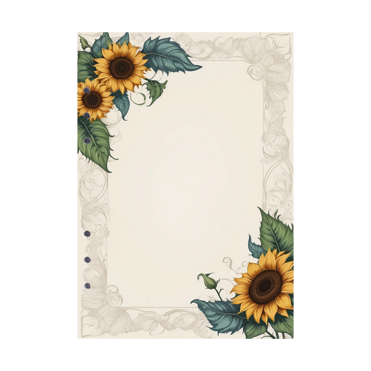 DIN A5 Ringbucheinlagen 6-fach Lochung mit Motiv | Bild Sunflower 21