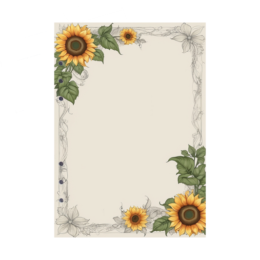 DIN A5 Ringbucheinlagen 6-fach Lochung mit Motiv | Bild Sunflower 22